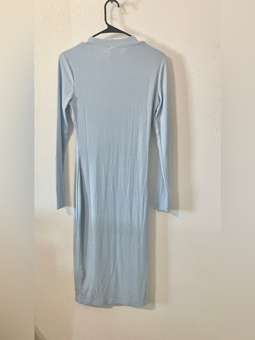 Hello Molly “Over The Border” Knit Midi Dress | Light Blue | Size Medium - Picture 6 of 8